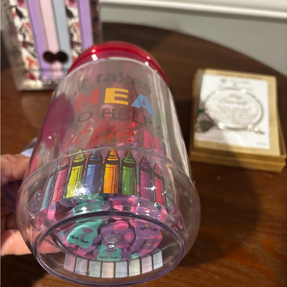 5 Piece Teacher Gift Set - Pink Small Stanley with Straw & much more! All new!